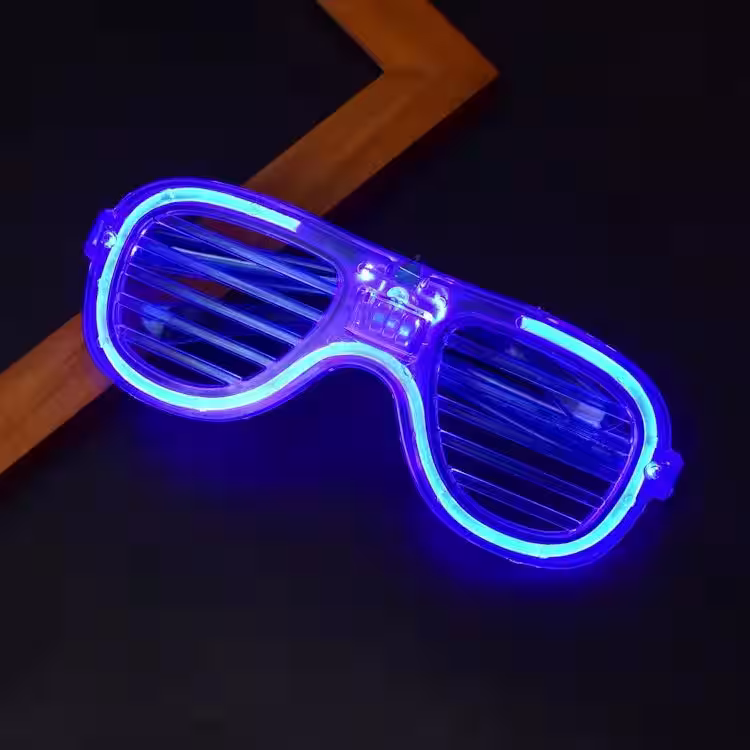 Mavi LED Neon Parti Gözlüğü