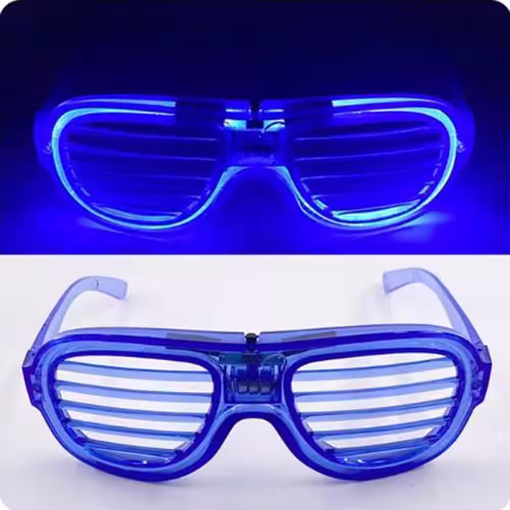 Mavi LED Neon Parti Gözlüğü