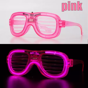 Pembe Neon LED Parti Gözlüğü