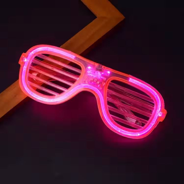 Pembe Neon LED Parti Gözlüğü