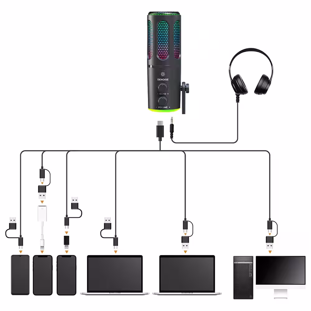 Profesyonel RGB USB Mikrofon