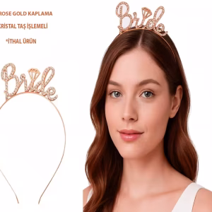Rose Gold Gelin Tacı Toptan
