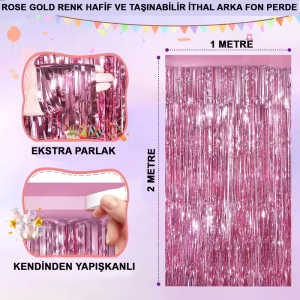 Rose Gold Metalize Perde