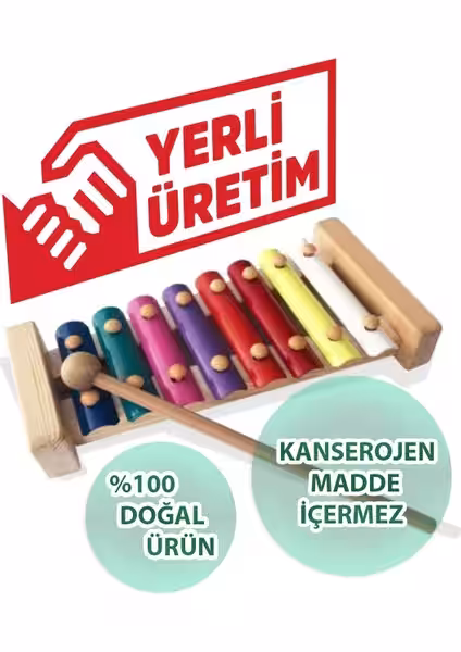Toptan Ahşap Ksilofon Selefon Kutulu Oyuncak