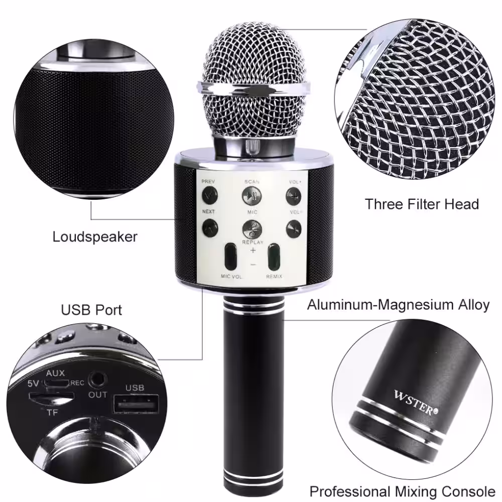 Toptan Bluetooth Karaoke Mikrofon