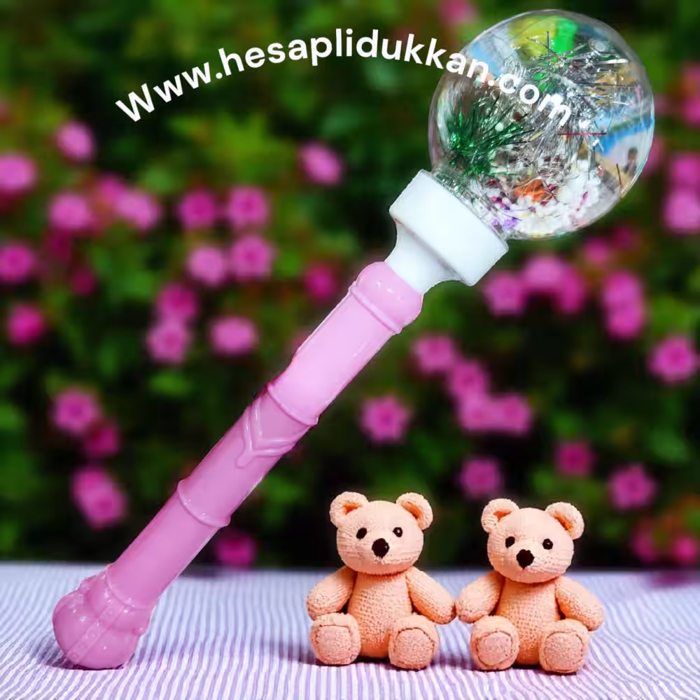 Toptan Işıklı Topuz Çubuk Pembe