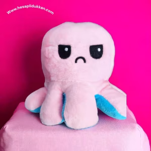 Toptan Renk Değiştiren İki Yüzlü Ahtapot Peluş Pembe