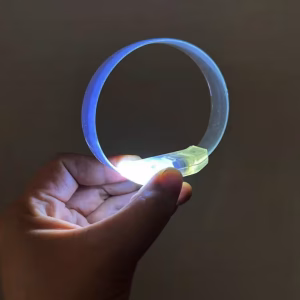 3 Modlu Pilli LED Işıklı Esnek Parti Bilekliği Beyaz