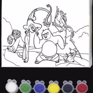 Çocuklar İçin Boyama Seti Kung Fu Panda