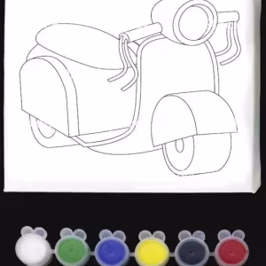Çocuklar İçin Boyama Seti Motosiklet