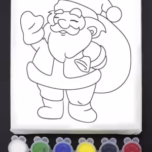 Çocuklar İçin Tuval Boyama Seti Noel Baba