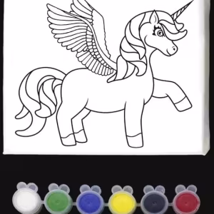 Çocuklar İçin Tuval Boyama Seti Unicorn