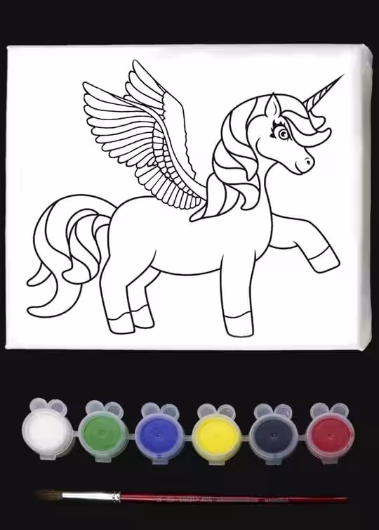 Çocuklar İçin Tuval Boyama Seti Unicorn