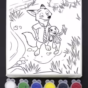 Çocuklar İçin Tuval Boyama Seti Zootopia 2
