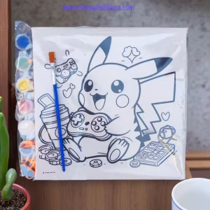 Pikachu Temalı Boyama Seti