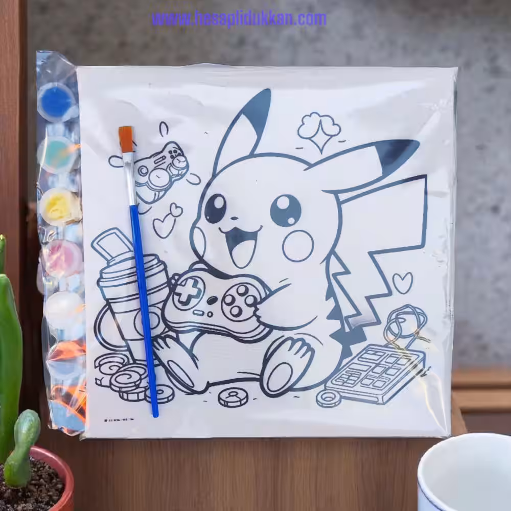 Pikachu Temalı Boyama Seti