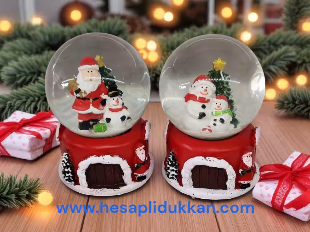 Toptan Sulu Yılbaşı Kar Küreleri Hediyelik