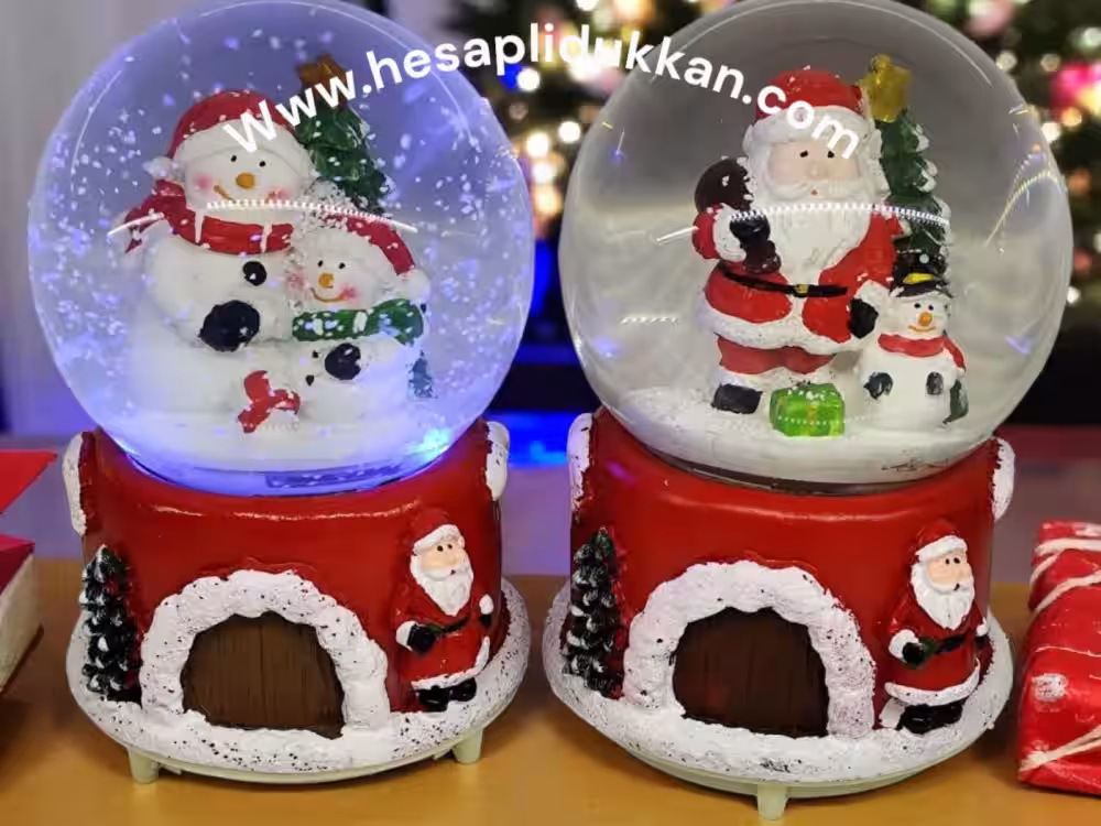 Toptan Yılbaşı Kar Küreleri Fanus Noel Baba
