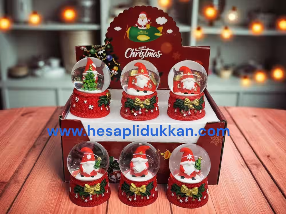 Toptan Yılbaşı Kar Küreleri orta Noel Baba