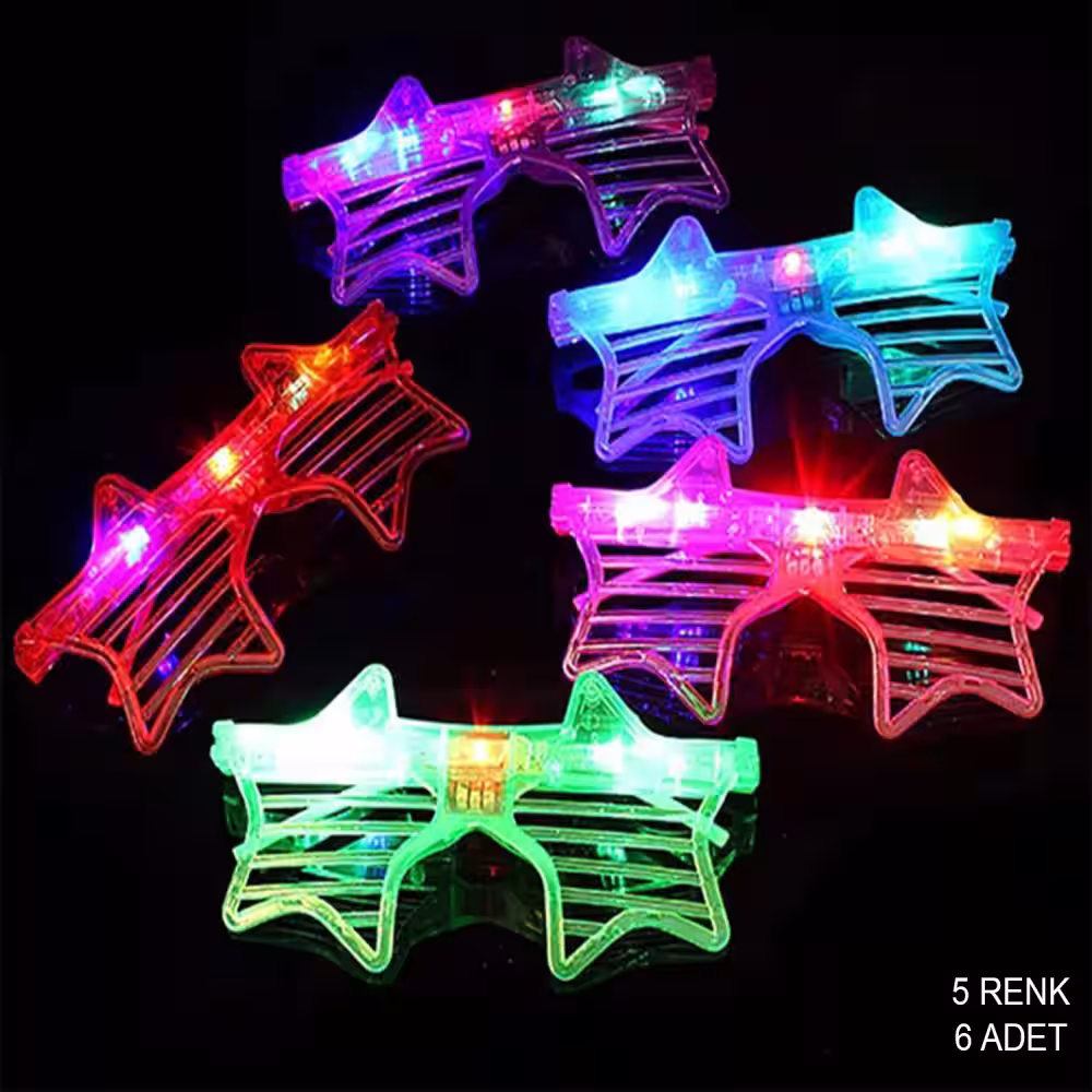 Yıldız Led Gözlük 6’lı Set