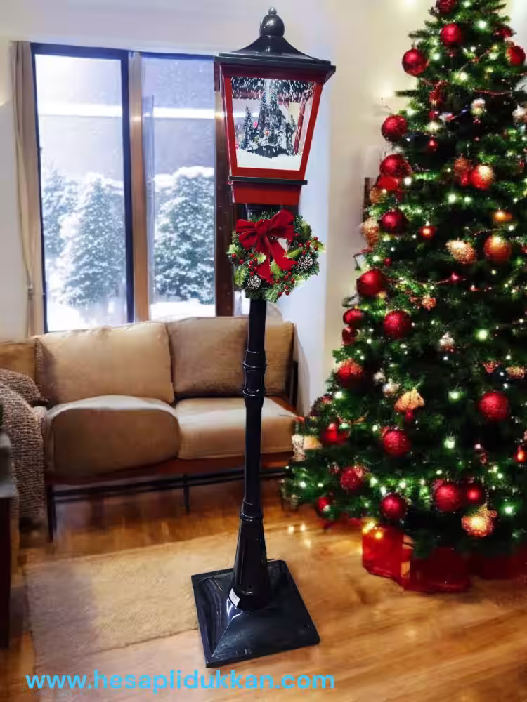 200 cm Yılbaşı Müzikli Işıklı Dekor