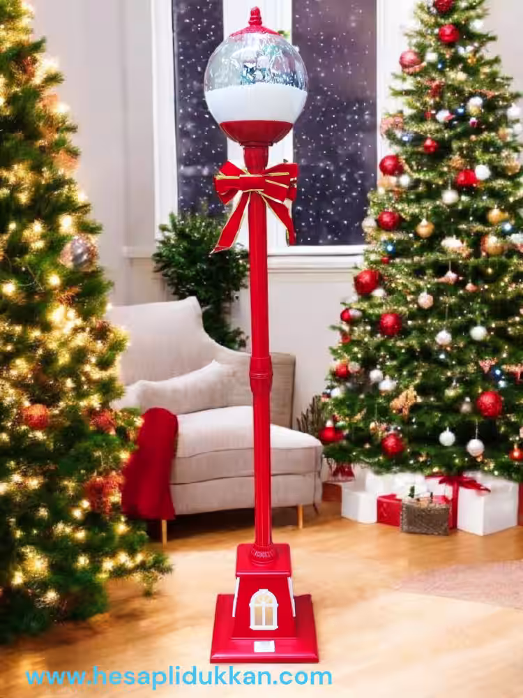 Müzikli Işıklı Noel Lambası Dekorasyon