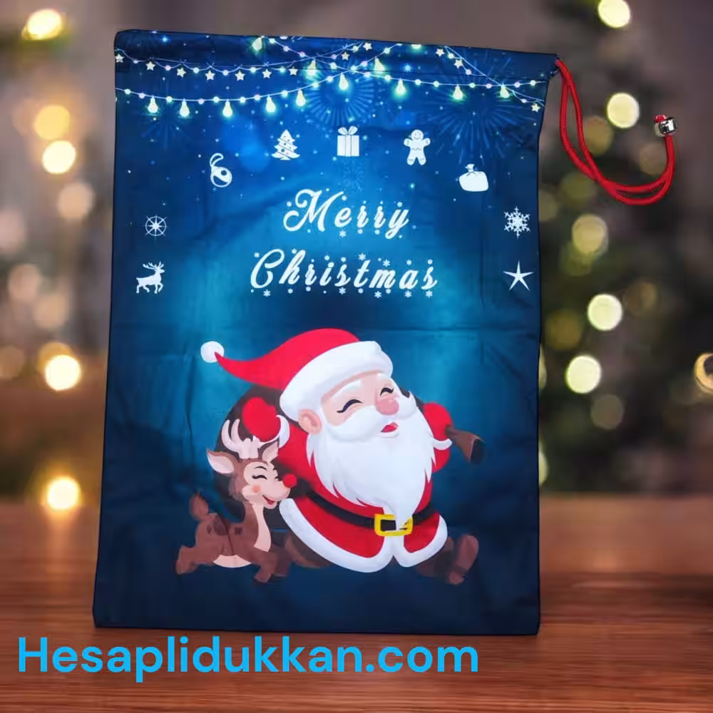 Noel Baba Figürlü Yılbaşı Çuvalı