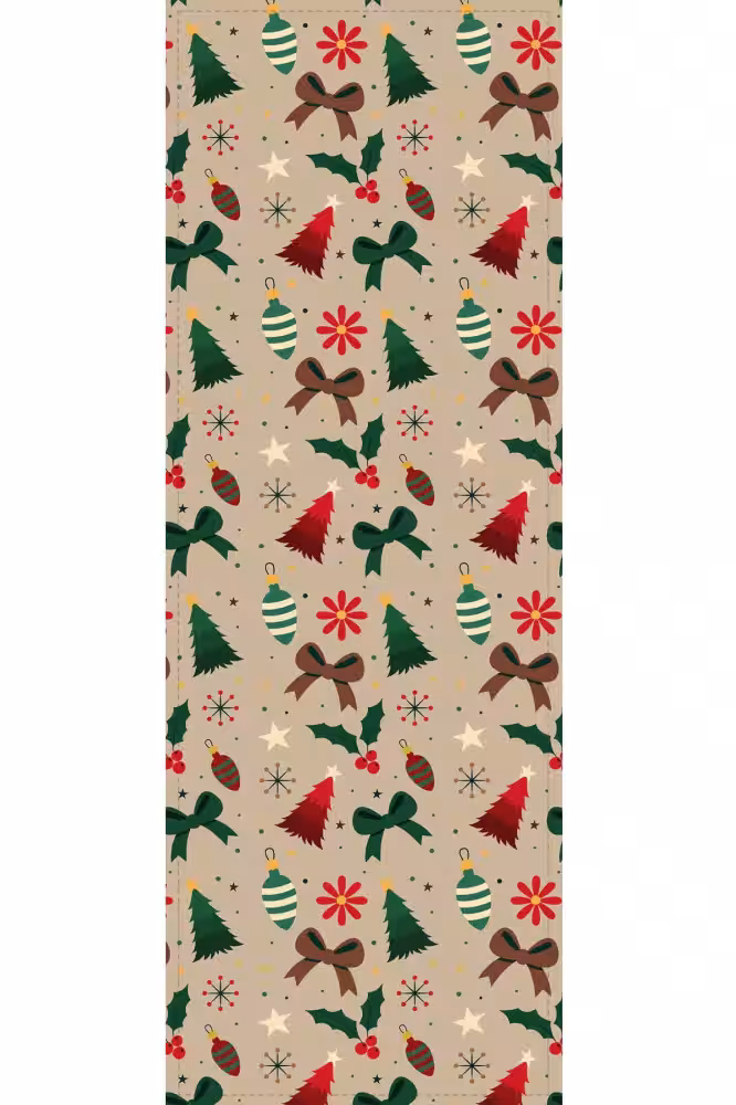 Toptan Bej Yılbaşı Runner 140x40 cm