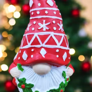 Toptan Kırmızı Noel Cücesi Biblo
