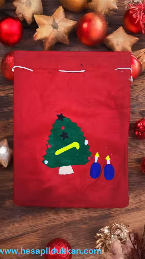 Toptan Kırmızı Noel Torbaları