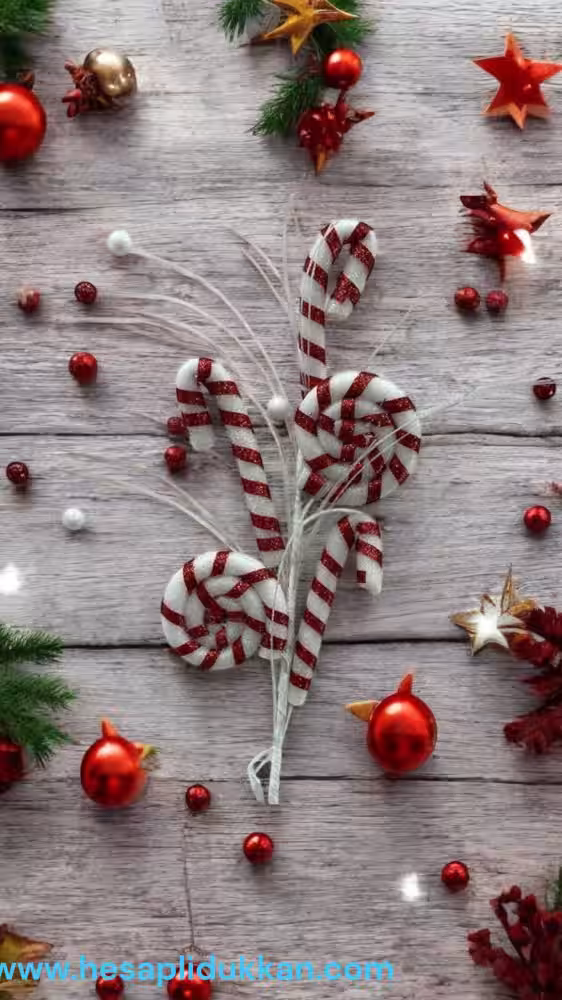 Toptan Kırmızı Şekerli Baston 70cm