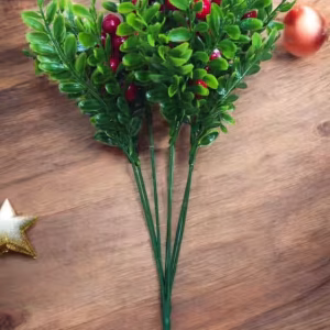 Toptan Kırmızı Yapraklı Kokina Dalı
