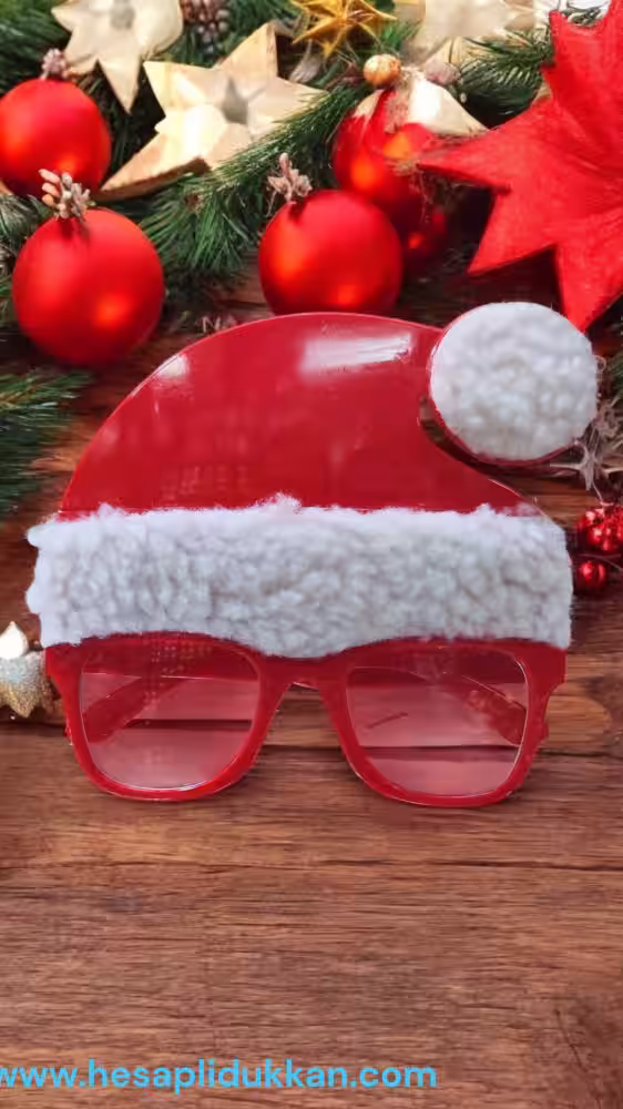 Toptan Noel Şapka Gözlüklü Hediyelik