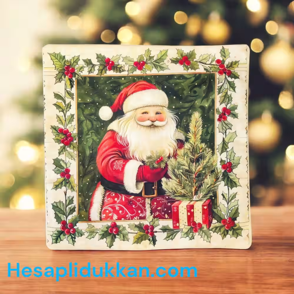 Toptan Yılbaşı Minderi Kokina Desenli 50x50
