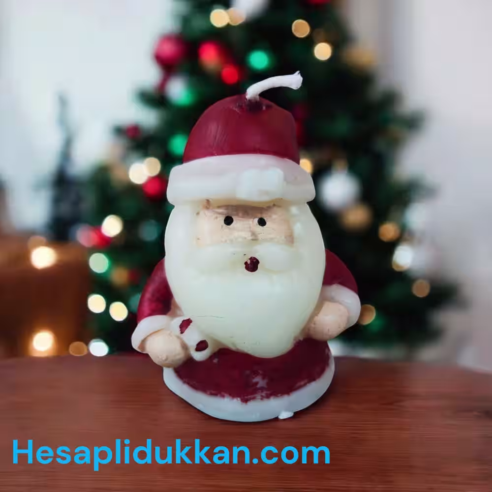 Toptan Yılbaşı Mumları Noel Baba Figürlü