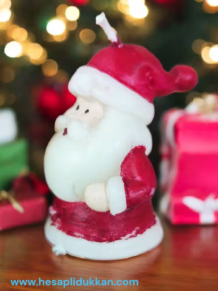 Toptan Yılbaşı Mumları Noel Baba Figürlü