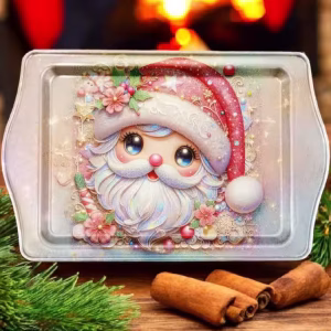 Yılbaşı Büyük Gözlü Noel Baba Tepsi
