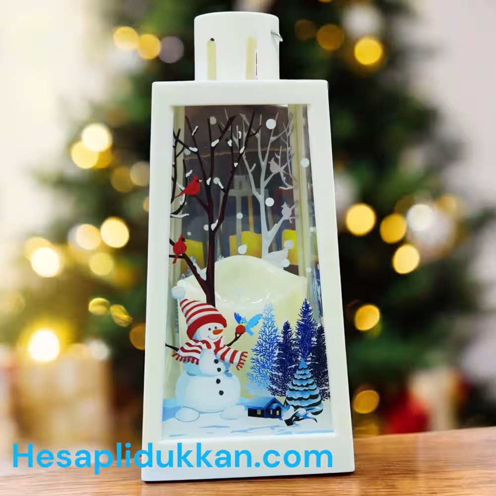 Yılbaşı Işıklı Fanus Toptan Dekor Süs