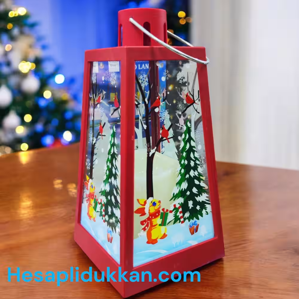 Yılbaşı Işıklı Fanus Toptan Dekoreasyon