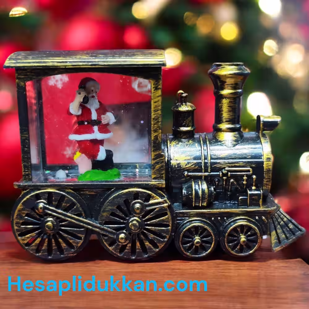 Yılbaşı Işıklı Fanus Toptan Noel Tren