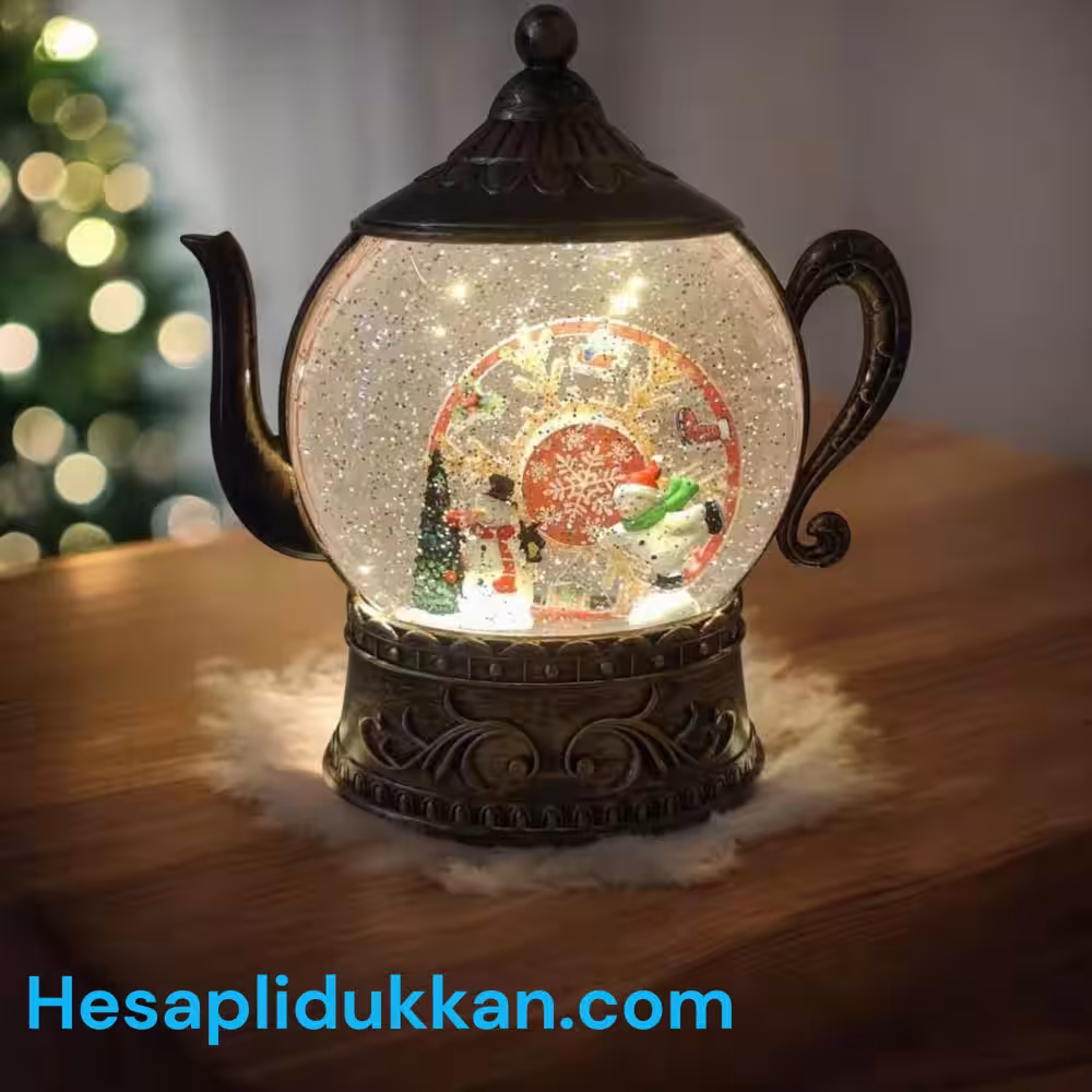 Yılbaşı Kar Küresi Toptan Işıklı Fanus