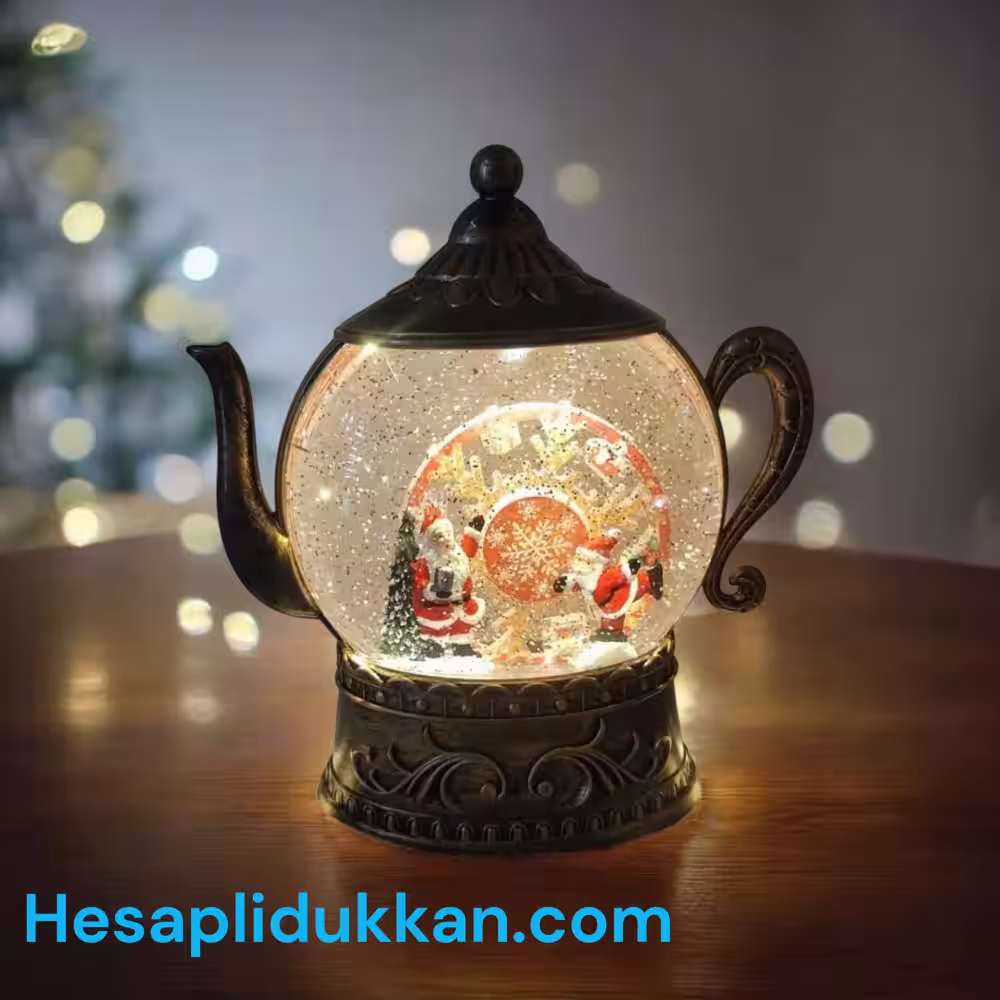 Yılbaşı Kar Küresi Toptan Işıklı Fanus