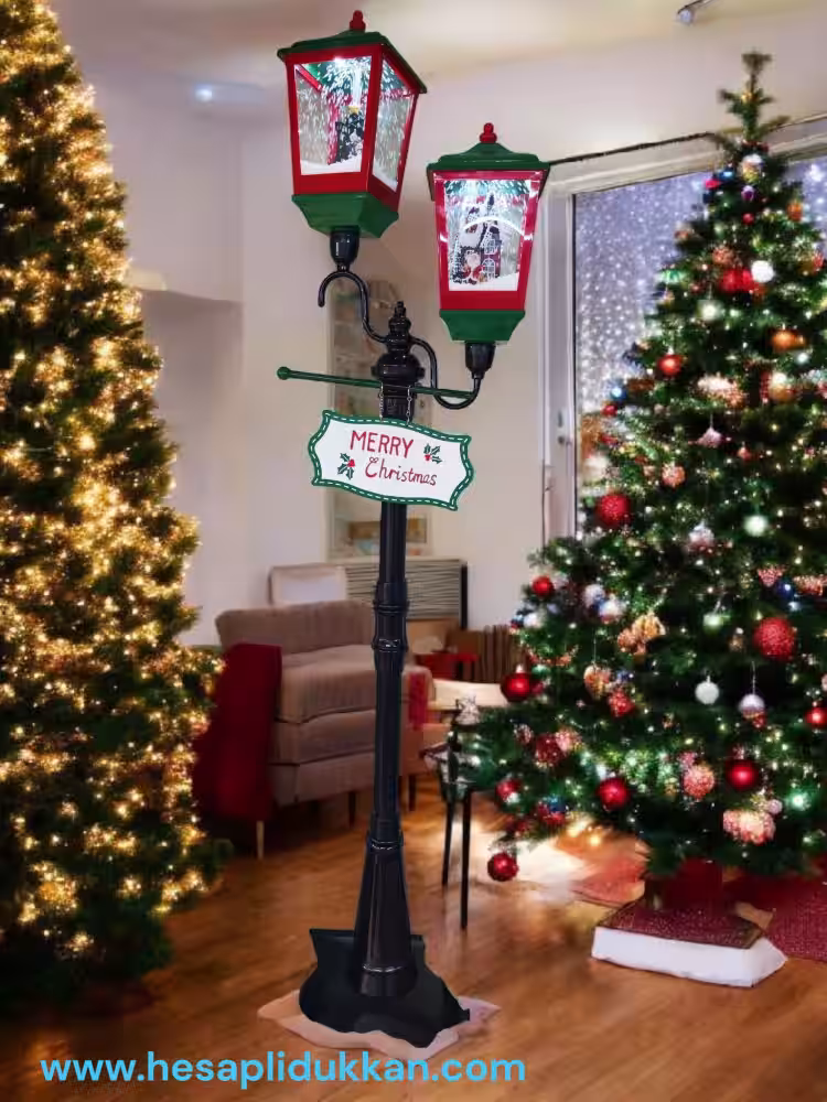 Yılbaşı Müzikli Işıklı Dekor Maskot 220cm