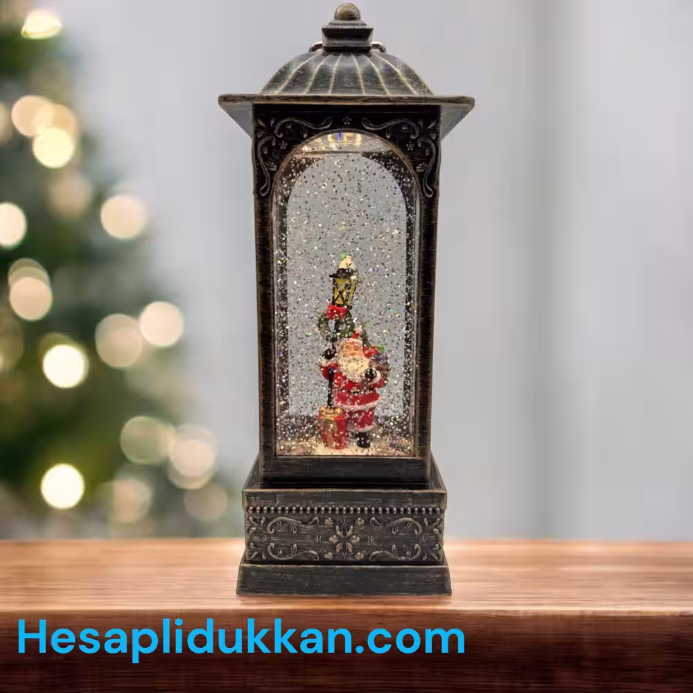 Yılbaşı Müzikli Kar Küresi Işıklı Fanus
