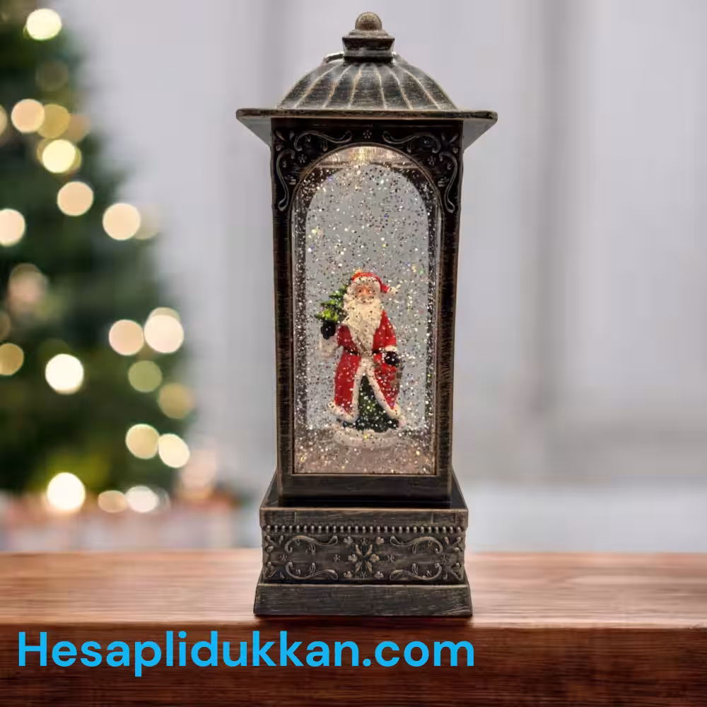 Yılbaşı Müzikli Kar Küresi Işıklı Fanus