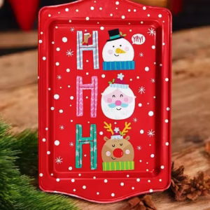 Yılbaşı Temalı Metâl Tepsi 16 cm * 25 cm