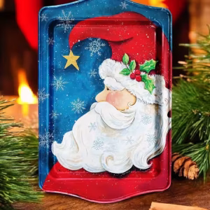 Yılbaşı Temalı Metâl Tepsi 16 cm * 25 cm