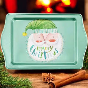 Yılbaşı Temalı Metâl Tepsi 16 cm * 25 cm