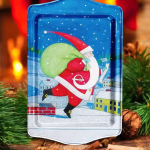 Yılbaşı Temalı Metâl Tepsi 16 cm * 25 cm