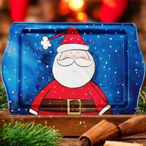 Yılbaşı Temalı Metâl Tepsi 16 cm * 25 cm